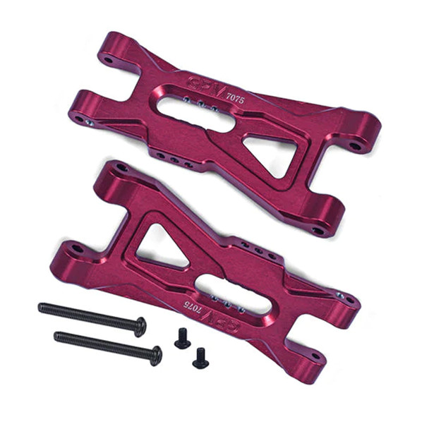 GPM Aluminum 7075 Front Lower Suspension Arms Red for Arrma 1/10 GORGON 4X2