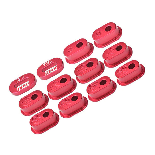 GPM Aluminum 7075-T6 Chain Tension Adjuster Set Red for Losi 1/4 Promoto-MX