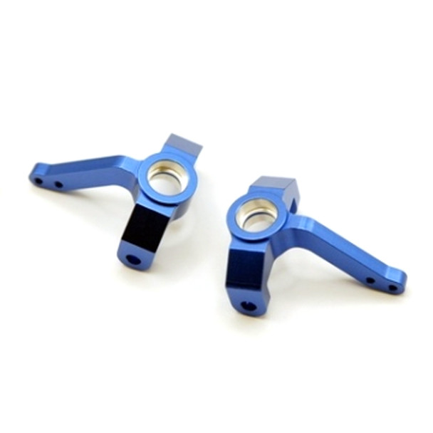 STRC STC41016B CNC Machined Aluminum Steering Knuckles Blue for Associated MT12