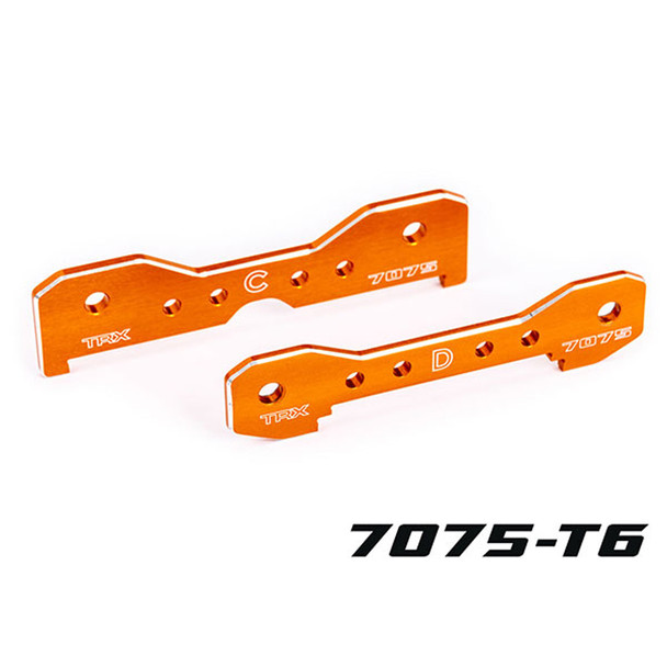 Traxxas 9630T Aluminum 7075-T6 Rear Tie Bars Orange for Sledge