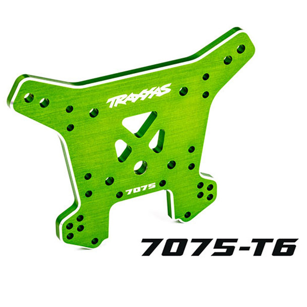 Traxxas 9638G Aluminum 7075-T6 Rear Shock Tower Green for Sledge