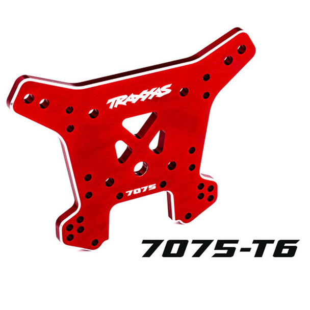 Traxxas 9638R Aluminum 7075-T6 Rear Shock Tower Red for Sledge