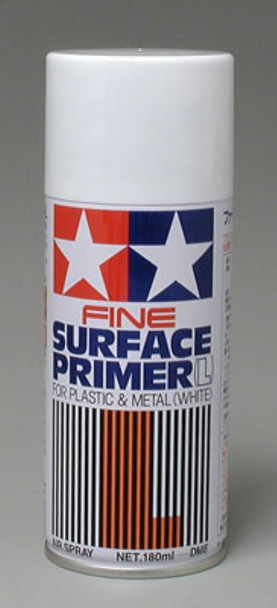 Tamiya 87044 Surface Primer L White 180ml for Plastic & Metal