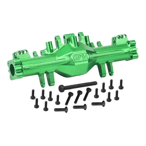 GPM Aluminum 7075 Quick Release Front Axle Housing Set Green for Losi 1/18 Mini LMT
