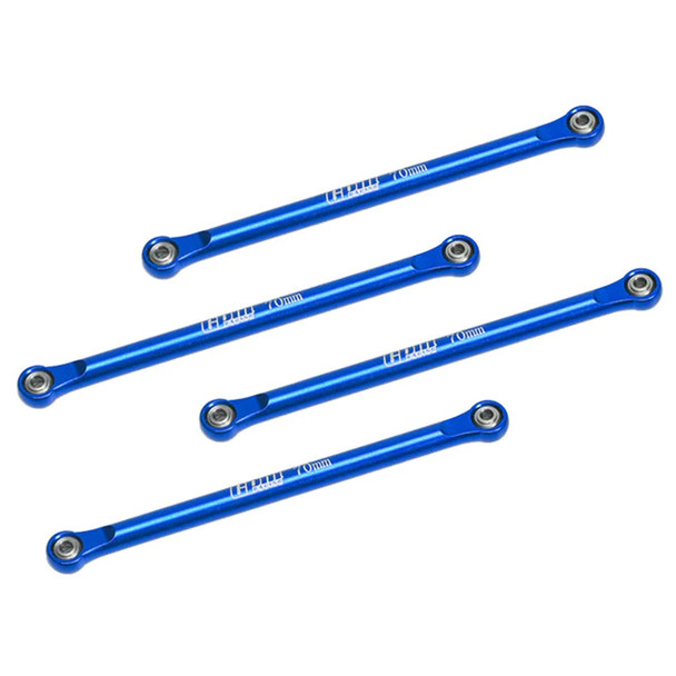 GPM Racing Aluminum 7075 Lower 4-Link Bar Set Blue for Losi 1/18 Mini LMT