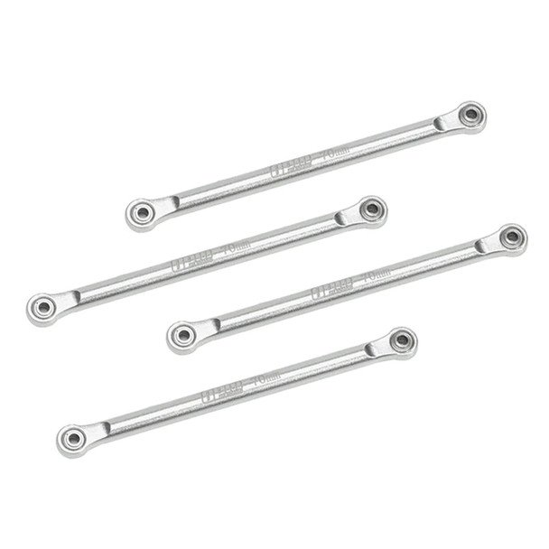 GPM Racing Aluminum 7075 Lower 4-Link Bar Set Silver for Losi 1/18 Mini LMT