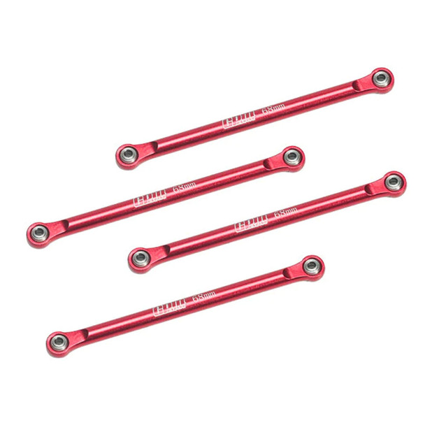 GPM Racing Aluminum 7075 Upper 4-Link Bar Set Red for Losi 1/18 Mini LMT