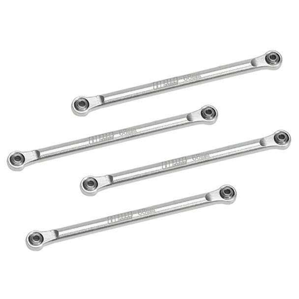 GPM Racing Aluminum 7075 Upper 4-Link Bar Set Silver for Losi 1/18 Mini LMT