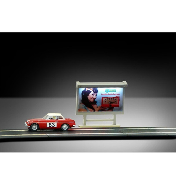 PROSES LS-308 Illuminated Billboard (Built, Laser-Cut Acrylic) for 1:32 Scale Slot Car