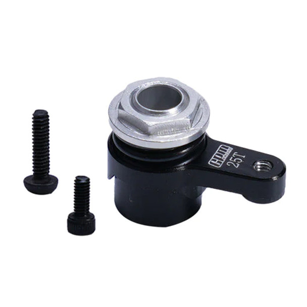 GPM Aluminum 7075 25T Servo Horn w/Built-In Spring Black for Losi 1/18 Mini LMT