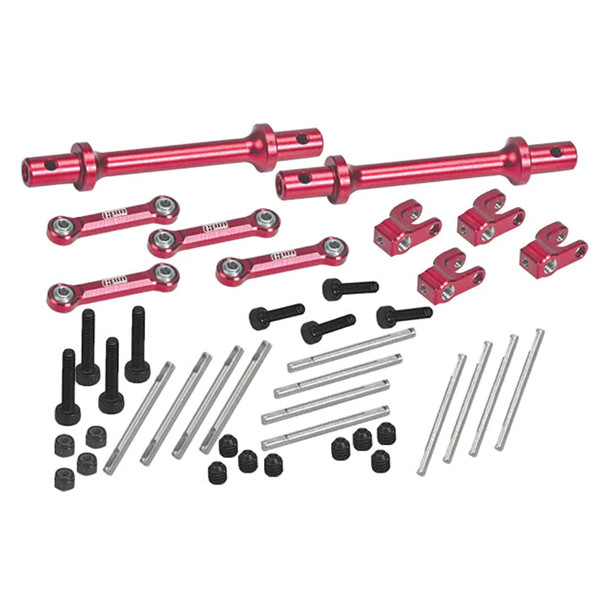 GPM Aluminum 7075 Front & Rear Sway Bar Set Red for Losi 1/18 Mini LMT