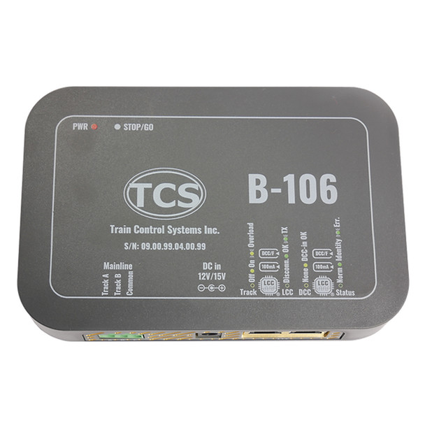 TCS B-106 DCC Auxiliary Booster w/ Layout Command Control (12V)