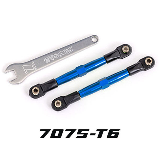 Traxxas 2445X Aluminum Front Toe Links 75mm Blue (2) for Bandit / Drag Slash