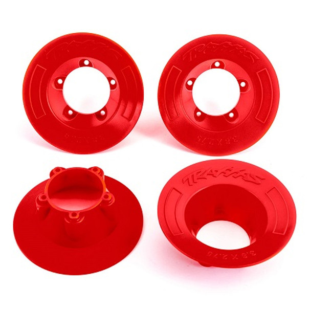 Traxxas 9569R Wheel Covers Red (4) for Sledge / E-Revo