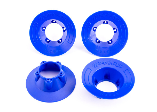Traxxas 9569X Wheel Covers Blue (4) for Sledge / E-Revo