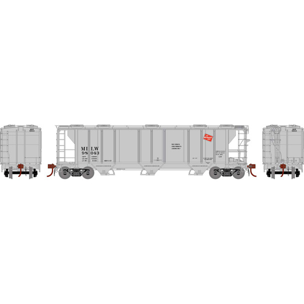 Athearn ATHG73623 PS 2893 3-Bay Covered Hopper - MILW #98043 HO Scale