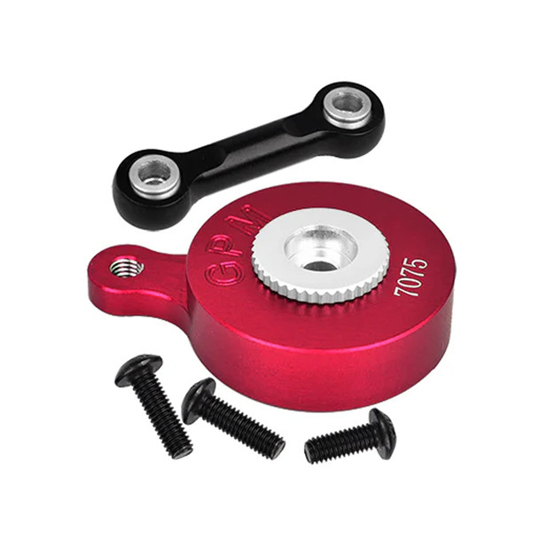 GPM Alum 7075 Direct Mount Servo Saver (25T Spline) w/ Fix Link Red for ARRMA