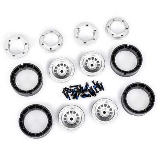 Traxxas 9881-SLVR Aluminum 1.0'' Beadlock Wheels Silver (4) for TRX-4M