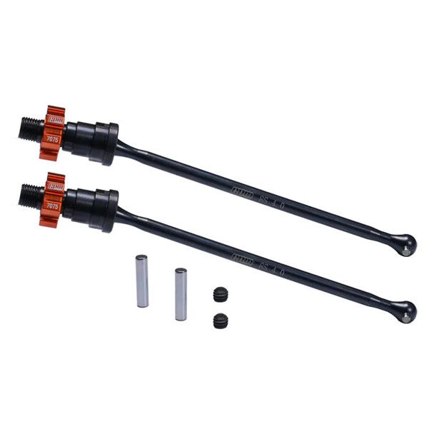 GPM 4140 Medium Carbon Steel Front Or Rear Driveshaft w/Alum Hex Orange for X-Maxx