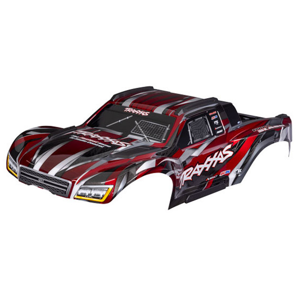Traxxas 10211-RED Painted & Decals Body Red w/ Support for Maxx Slash