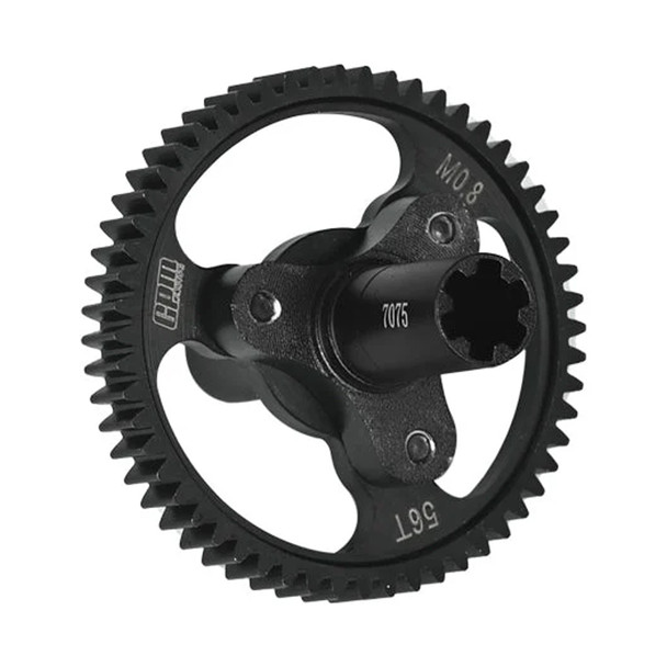 GPM Medium Carbon Steel 56T Spur Gear 0.8 Module 32 Pitch Black for Arrma Models