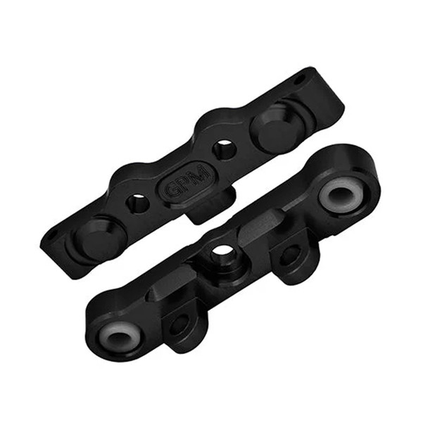 GPM Aluminum 7075 Alloy Rear Hinge Pin Brace Set Black for Tekno MT410 2.0