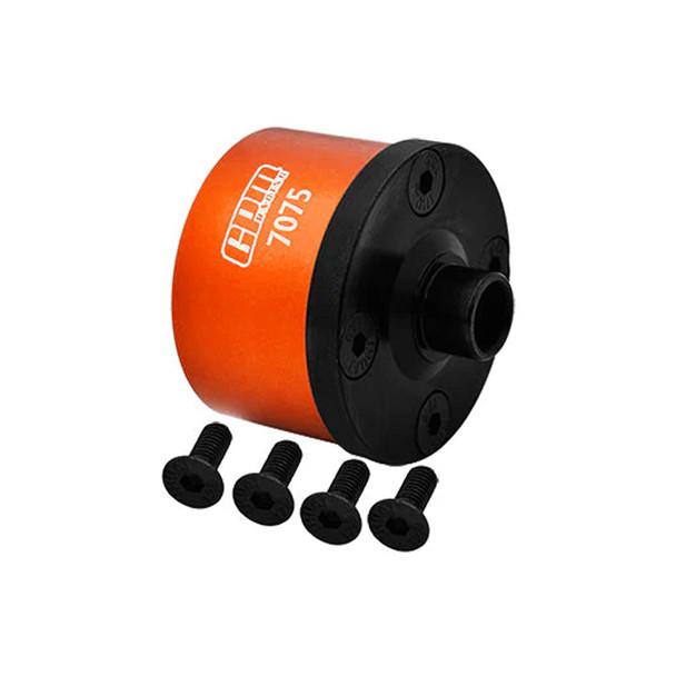 GPM Med. Carbon Steel+7075 Alloy Front/Middle/Rear Diff Case Orange for Tekno MT410 2.0