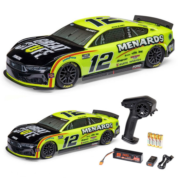 Losi LOS1122412 1/12 NASCAR 2024 Ryan Blaney #12 Menards Ford Mustang