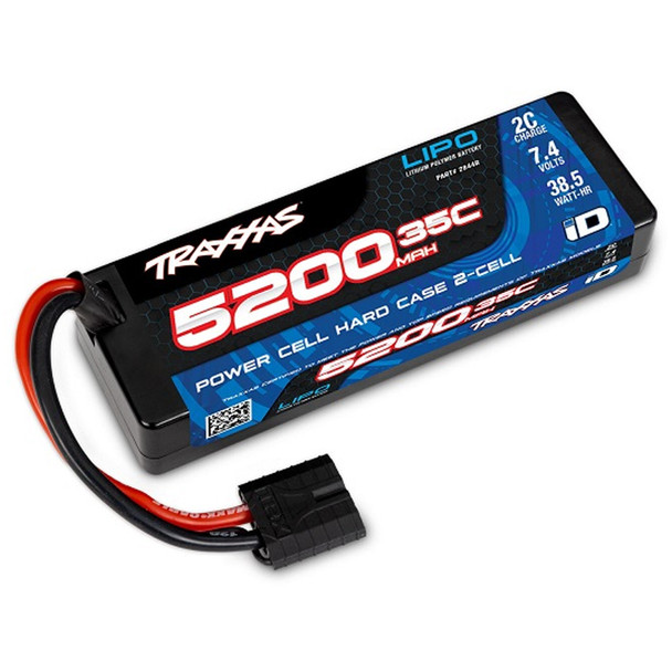 Traxxas 2844R 5200mAh 7.4v Hard Case 2-cell 35C LiPo Battery