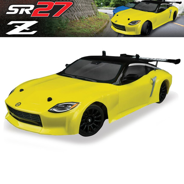 Associated 20189 1/27 SR27 Nissan Z RTR 2WD On-Road Yellow Touring Car