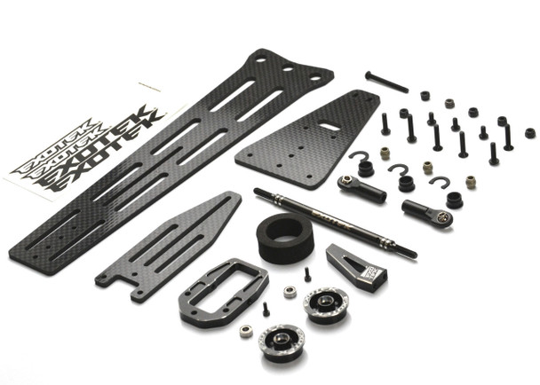 Exotek 2105 Pro Wheelie Bar Set 3mm CF w/ Single Wheel Style for B6.4 B6.3 B6.2