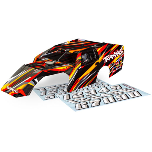 Traxxas 10411-ORNG Painted Body Orange w/F/R Body Latches/Support for Slash Modified