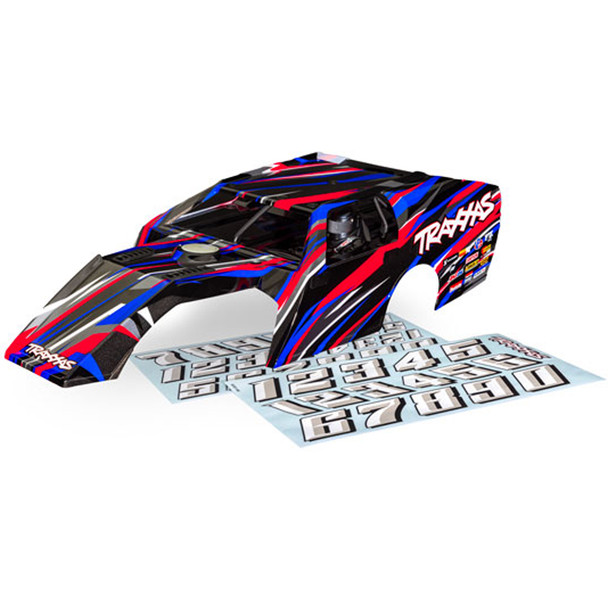 Traxxas 10411-RED Painted Body Red w/F/R Body Latches/Support for Slash Modified