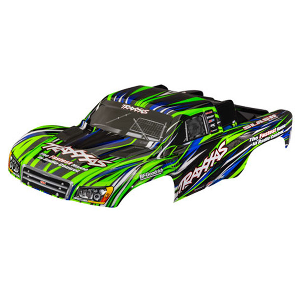 Traxxas 6941-GRN Painted Body Green w/ F/R Clipless Latches for Slash 4x4 / 2WD & VXL