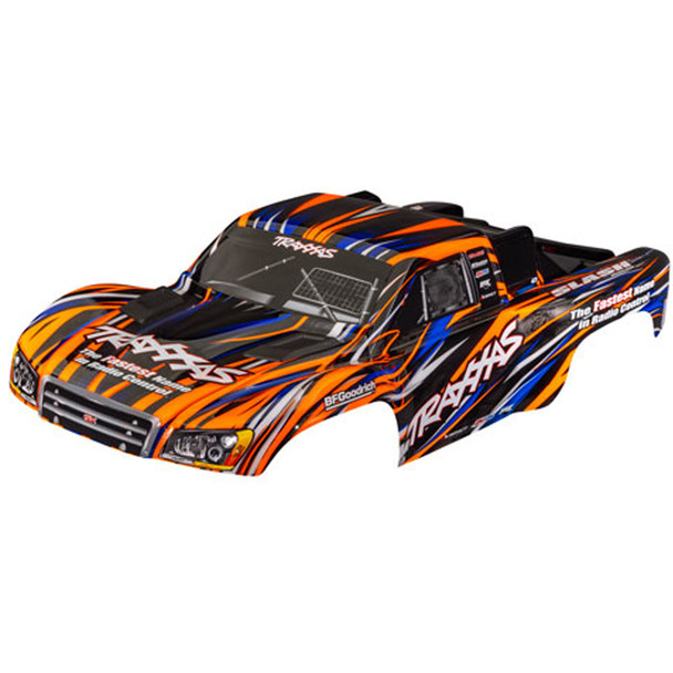 Traxxas 6941-ORNG Painted Body Orange w/ F/R Clipless Latches for Slash 4x4 / 2WD & VXL