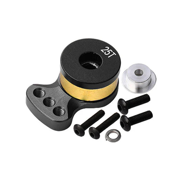 GPM Aluminum 6061 Alloy Hi-Torque Servo Saver for 25T Spline Output Shaft (S) Grey