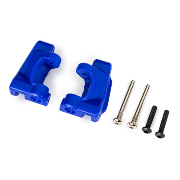 Traxxas 9136-BLUE Left & Right Caster Blocks (C-Hubs) Blue for Raptor / Slash