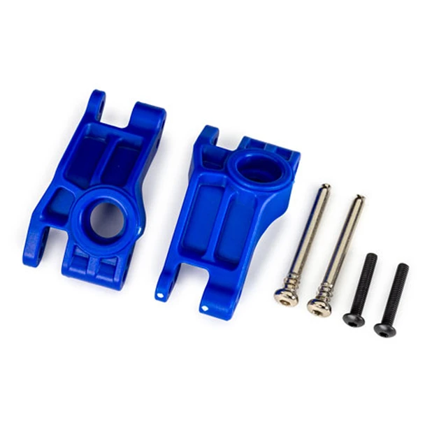 Traxxas 9150-BLUE Left & Right Rear Axle Carriers Blue for Bandit / Raptor / Rustler