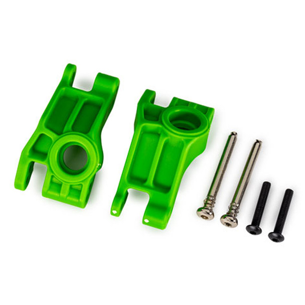 Traxxas 9150-GRN Left & Right Rear Axle Carriers Green for Bandit / Raptor / Rustler