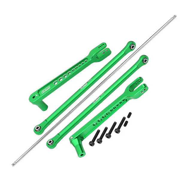GPM Alum 7075 Alloy Rear Anti Swing Rod & Stabilizer Bar Green for Losi 1/6 8IGHT-X