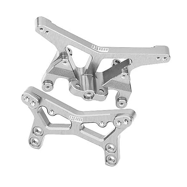 GPM Aluminum 7075 Alloy Front & Rear Shock Tower Silver for Losi 1/24 Micro-B