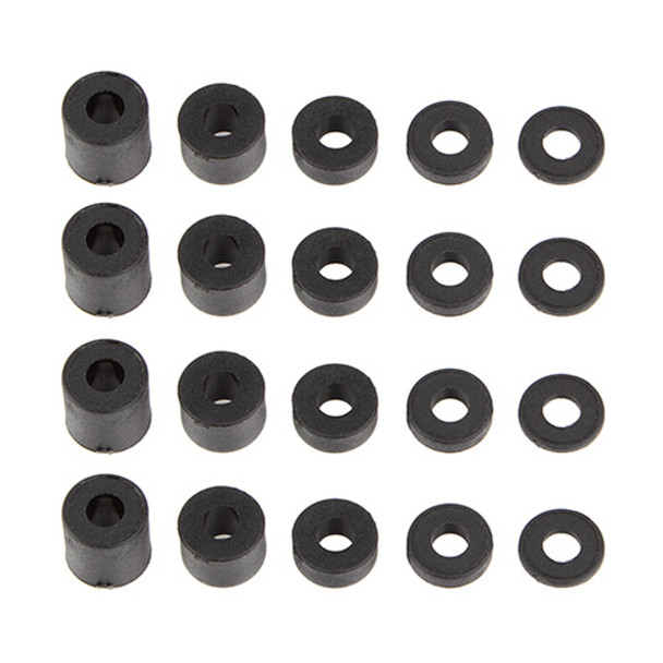 Associated 42260 Element RC  Plastic Spacer Set, 3x7mm for Enduro & Apex2 Series