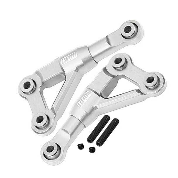 GPM Alum Alloy Front Upper Suspension Arms Silver for Traxxas 1/10 4-Tec Drift Car