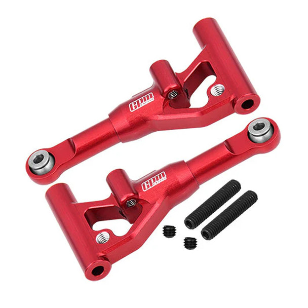 GPM Alum Alloy Front Lower Suspension Arms Red for Traxxas 1/10 4-Tec Drift Car