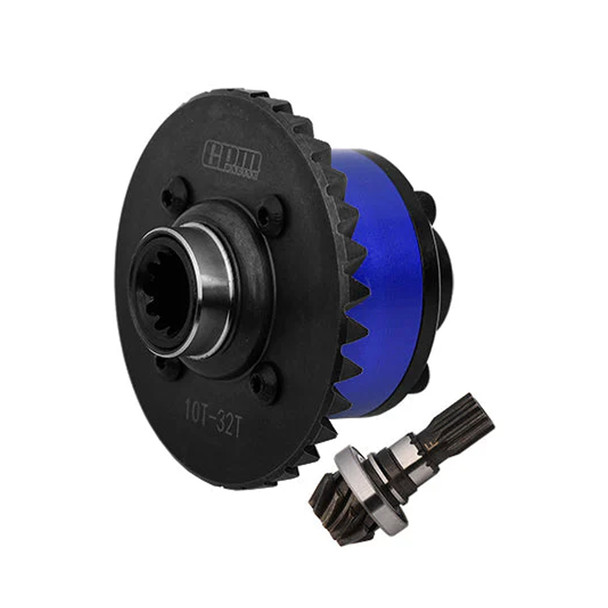 GPM Medium Carbon Steel + Alum Alloy Front Differential Blue for X-Maxx / XRT