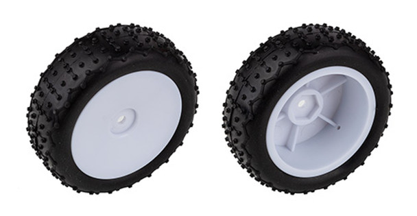 Associated 21595 Reflex 14 Mini Pin Tires, Narrow Wheels, Mounted, White