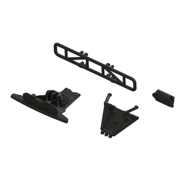 ARRMA ARA-1577 Lower Skid & Bumper Mount Set Black for 1/10 Fury 2WD