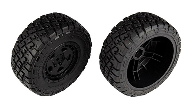 Associated 25860 Tires & Fifteen52 Wheels Black (2Pcs) for Pro4 SC10 Off-Road