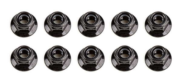 Associated 25945 M5 Locknuts, Flanged, Black for Rival MT8