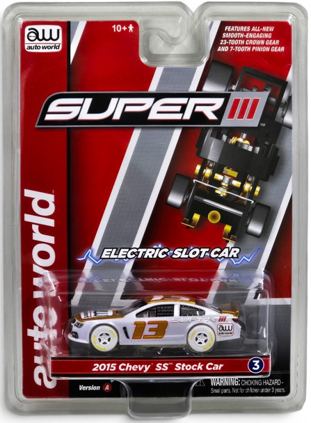 Auto World Super III 2015 Chevy SS Stock Car iWheels HO Scale Slot Car